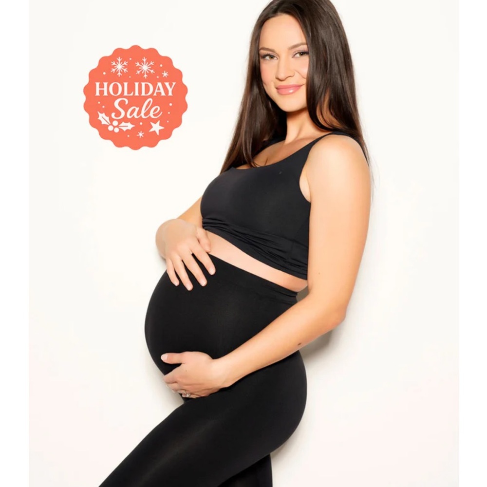 Seamless Black Maternity Leggings